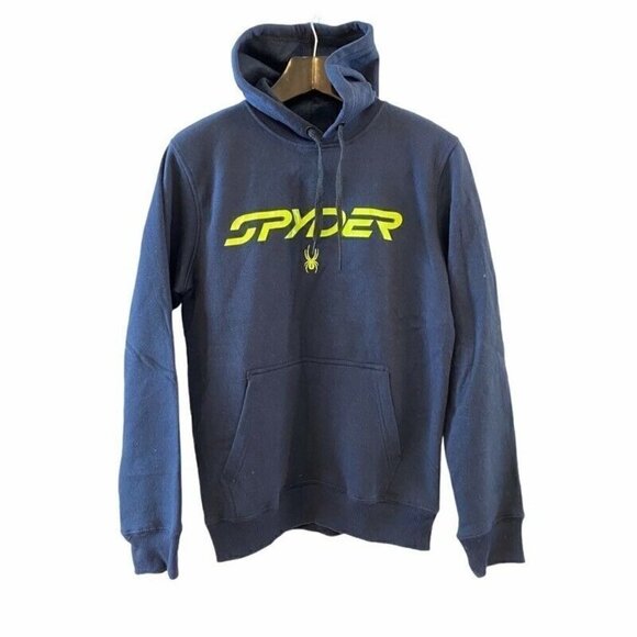 NEW Spyder Mens Frontier Hoodie Sweater Blue Small - Picture 1 of 4